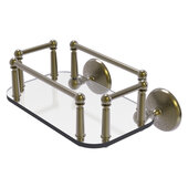  Monte Carlo Collection Wall Mounted Glass Guest Towel Tray in Antique Brass, 10-1/4'' W x 8'' D x 5-1/4'' H