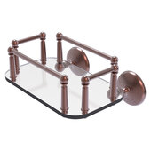  Monte Carlo Collection Wall Mounted Glass Guest Towel Tray in Antique Copper, 10-1/4'' W x 8'' D x 5-1/4'' H