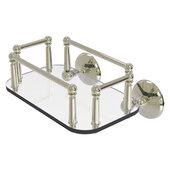  Monte Carlo Collection Wall Mounted Glass Guest Towel Tray in Polished Nickel, 10-1/4'' W x 8'' D x 5-1/4'' H