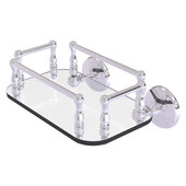  Monte Carlo Collection Wall Mounted Glass Guest Towel Tray in Polished Chrome, 10-1/4'' W x 8'' D x 5'' H