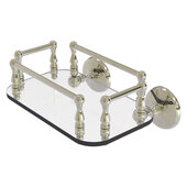  Monte Carlo Collection Wall Mounted Glass Guest Towel Tray in Polished Nickel, 10-1/4'' W x 8'' D x 5'' H