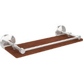  Monte Carlo Collection 16 Inch Solid IPE Ironwood Shelf with Gallery Rail, Polished Chrome