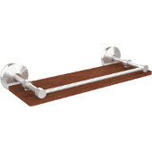  Monte Carlo Collection 16 Inch Solid IPE Ironwood Shelf with Gallery Rail, Satin Chrome
