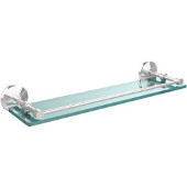  Monte Carlo 22 Inch Tempered Glass Shelf with Gallery Rail, Polished Chrome