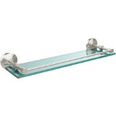  Monte Carlo 22 Inch Tempered Glass Shelf with Gallery Rail, Polished Nickel