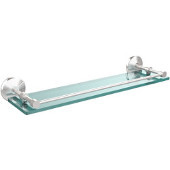 Monte Carlo 22 Inch Tempered Glass Shelf with Gallery Rail, Satin Chrome
