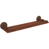 Monte Carlo Collection 22 Inch Solid IPE Ironwood Shelf with Gallery Rail, Antique Bronze