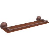  Monte Carlo Collection 22 Inch Solid IPE Ironwood Shelf with Gallery Rail, Antique Copper