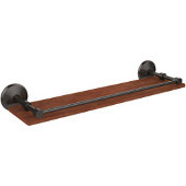  Monte Carlo Collection 22 Inch Solid IPE Ironwood Shelf with Gallery Rail, Oil Rubbed Bronze