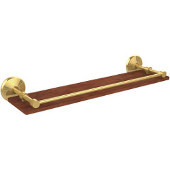  Monte Carlo Collection 22 Inch Solid IPE Ironwood Shelf with Gallery Rail, Polished Brass