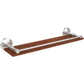  Monte Carlo Collection 22 Inch Solid IPE Ironwood Shelf with Gallery Rail, Polished Chrome