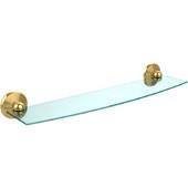  Monte Carlo Collection 24 Inch Glass Shelf, Unlacquered Brass