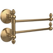  Monte Carlo Collection 2 Swing Arm Towel Rail, Brushed Bronze