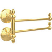  Monte Carlo Collection 2 Swing Arm Towel Rail, Polished Brass