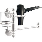  Monte Carlo Collection Hair Dryer Holder and Organizer, Satin Chrome