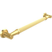  16 Inch Reeded Grab Bar, Unlacquered Brass