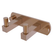  Montero Collection 2-Position Multi Hook in Brushed Bronze, 5-1/2'' W x 2-13/16'' D x 2'' H