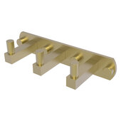  Montero Collection 3-Position Multi Hook in Satin Brass, 8'' W x 2-13/16'' D x 2'' H