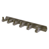  Montero Collection 6-Position Tie and Belt Rack in Antique Brass, 15-1/2'' W x 2-13/16'' D x 2'' H