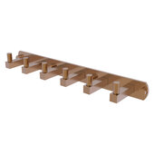  Montero Collection 6-Position Tie and Belt Rack in Brushed Bronze, 15-1/2'' W x 2-13/16'' D x 2'' H