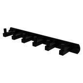  Montero Collection 6-Position Tie and Belt Rack in Matte Black, 15-1/2'' W x 2-13/16'' D x 2'' H