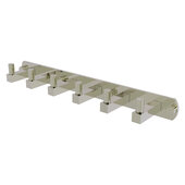  Montero Collection 6-Position Tie and Belt Rack in Polished Nickel, 15-1/2'' W x 2-13/16'' D x 2'' H