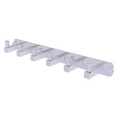  Montero Collection 6-Position Tie and Belt Rack in Satin Chrome, 15-1/2'' W x 2-13/16'' D x 2'' H
