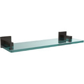  Montero Collection 16 Inch Glass Vanity Shelf with Beveled Edges, Oil Rubbed Bronze