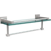  Montero Collection 16 Inch Gallery Glass Shelf with Towel Bar, Polished Chrome