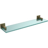  Montero Collection 22 Inch Glass Vanity Shelf with Beveled Edges, Antique Brass