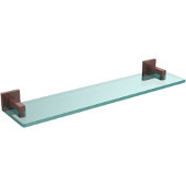  Montero Collection 22 Inch Glass Vanity Shelf with Beveled Edges, Antique Copper