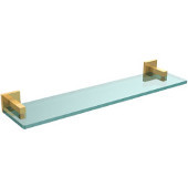  Montero Collection 22 Inch Glass Vanity Shelf with Beveled Edges, Polished Brass
