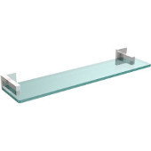  Montero Collection 22 Inch Glass Vanity Shelf with Beveled Edges, Polished Chrome