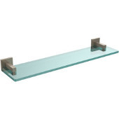  Montero Collection 22 Inch Glass Vanity Shelf with Beveled Edges, Antique Pewter