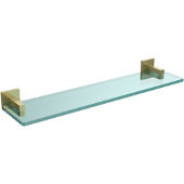  Montero Collection 22 Inch Glass Vanity Shelf with Beveled Edges, Satin Brass
