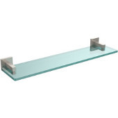  Montero Collection 22 Inch Glass Vanity Shelf with Beveled Edges, Satin Nickel