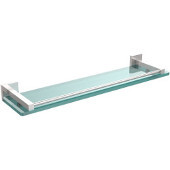  Montero Collection 22 Inch Glass Shelf with Gallery Rail, Polished Chrome