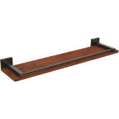  Montero Collection 22 Inch Solid IPE Ironwood Shelf with Gallery Rail, Oil Rubbed Bronze