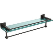  Montero Collection 22 Inch Gallery Glass Shelf with Towel Bar, Oil Rubbed Bronze