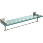  Montero Collection 22 Inch Gallery Glass Shelf with Towel Bar, Polished Nickel