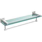  Montero Collection 22 Inch Gallery Glass Shelf with Towel Bar, Satin Chrome