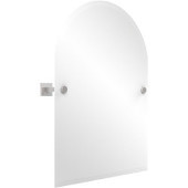  Montero Collection Contemporary Frameless Arched Top Tilt Mirror with Beveled Edge, Polished Chrome