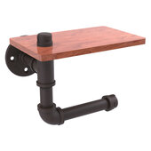  Pipeline Collection Toilet Paper Holder with Wood Shelf in Oil Rubbed Bronze, 8-5/16'' W x 5-3/16'' D x 6-1/2'' H