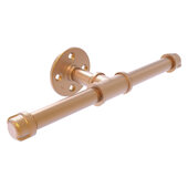  Pipeline Collection Double Roll Toilet Paper Holder in Brushed Bronze, 8'' W x 3-13/16'' D x 3'' H