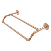  Pipeline Collection 18'' Double Towel Bar in Brushed Bronze, 18'' W x 10-5/16'' D x 4-3/8'' H