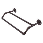  Pipeline Collection 24'' Double Towel Bar in Antique Bronze, 24'' W x 10-5/16'' D x 4-3/8'' H
