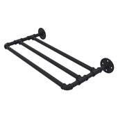  Pipeline Collection 18'' Wall Mounted Towel Shelf in Matte Black, 18'' W x 10-13/16'' D x 3'' H
