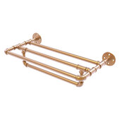  Pipeline Collection 18'' Wall Mounted Towel Shelf with Towel Bar in Brushed Bronze, 18'' W x 10-13/16'' D x 5-13/16'' H