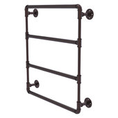  Pipeline Collection 24'' Wall Mounted Ladder Towel Bar in Antique Bronze, 24'' W x 4-3/8'' D x 31'' H
