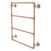  Pipeline Collection 24'' Wall Mounted Ladder Towel Bar in Brushed Bronze, 24'' W x 4-3/8'' D x 31'' H
